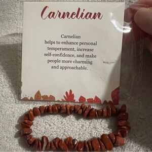 Carnelian Crystal Chip Healing Bracelet